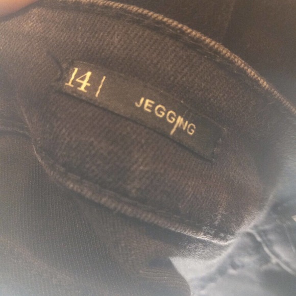 Talbots Women Black Denim Cotton Skinny Fit Jegging Mid Rise jeans Pants Size 14 - Picture 6 of 7